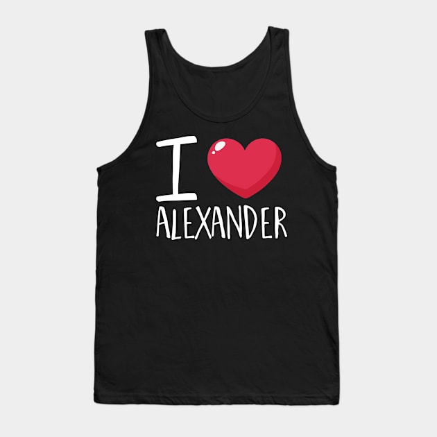 I Love Alexander Tank Top by Podycust168